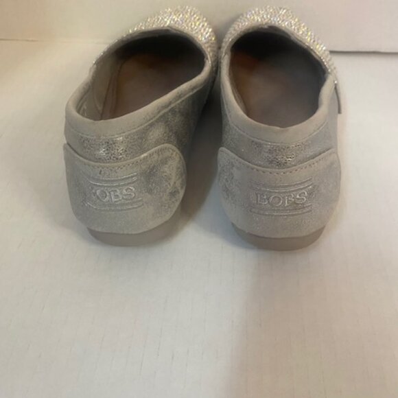 Skechers BOBS Women's Luxe Bobs Big Dreamer Flat in the silver, size 6 - Picture 5 of 6
